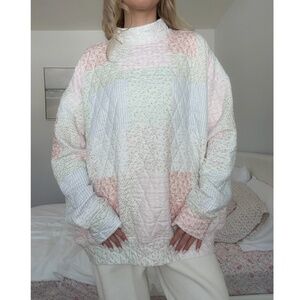 ☀️Sun-kissed Coconut “ Penny 4 “ Sun-kissed Coconut Quilted Mock Sweatshirt SR43